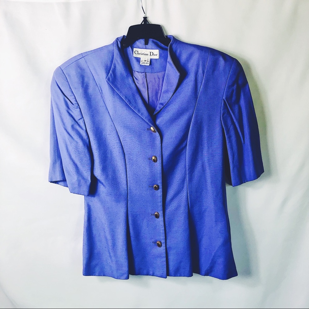 Vintage Christian Dior purple skirt suit